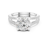 Round Lab Grown Diamond Split-Shank Engagement Ring