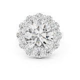 Round Lab Grown Diamond Halo Engagement Ring