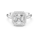 Princess Lab Grown Diamond Halo Engagement Ring