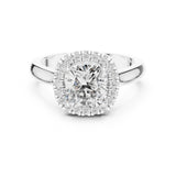 Cushion Lab Grown Diamond Halo Engagement Ring