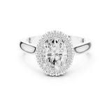 Oval Lab Grown Diamond Halo Engagement Ring