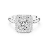 Princess Lab Grown Diamond Halo Engagement Ring