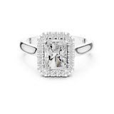 Emerald Lab Grown Diamond Halo Engagement Ring
