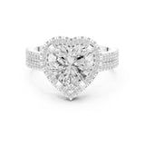 Heart Lab Grown Diamond Halo Engagement Ring