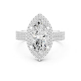 Marquise Lab Grown Diamond Halo Engagement Ring