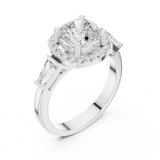 Cushion Lab Grown Diamond Halo Engagement Ring