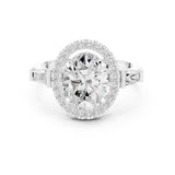Oval Lab Grown Diamond Halo Engagement Ring