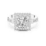 Princess Lab Grown Diamond Halo Engagement Ring