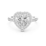 Heart Lab Grown Diamond Halo Engagement Ring