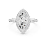 Marquise Lab Grown Diamond Halo Engagement Ring