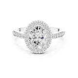 Oval Lab Grown Diamond Halo Engagement Ring