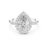 Pear Lab Grown Diamond Solitaire Engagement Ring