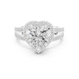 Heart Lab Grown Diamond Halo Engagement Ring