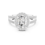 Oval Lab Grown Diamond Halo Engagement Ring