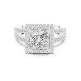 Princess Lab Grown Diamond Halo Engagement Ring