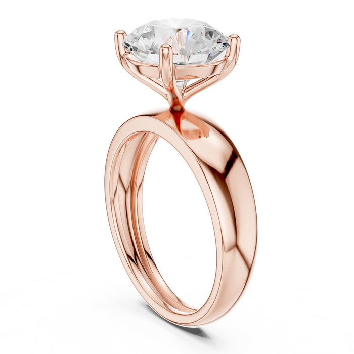 Round Lab Grown Diamond Solitaire Engagement Ring yellow gold video