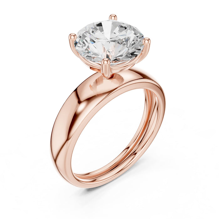 Round Lab Grown Diamond Solitaire Engagement Ring rose gold video