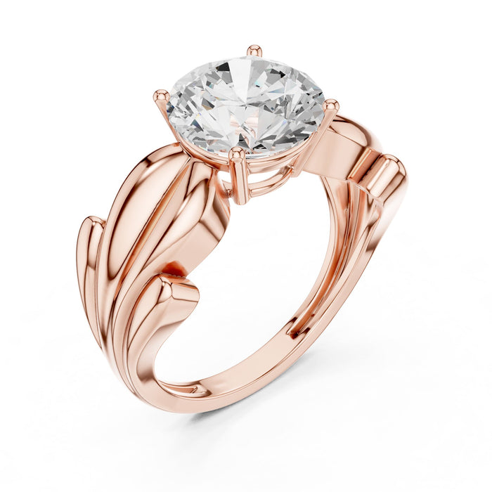 Round Lab Grown Diamond Split-Shank Engagement Ring rose gold video