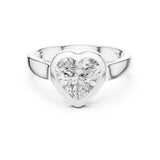 Heart Lab Grown Diamond Bezel Engagement Ring