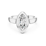 Marquise Lab Grown Diamond Bezel Engagement Ring