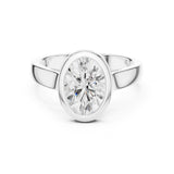 Oval Lab Grown Diamond Bezel Engagement Ring
