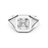 Asscher Lab Grown Diamond Bezel Engagement Ring
