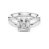 Asscher Lab Grown Diamond Solitaire Engagement Ring