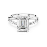 Emerald Lab Grown Diamond Solitaire Engagement Ring