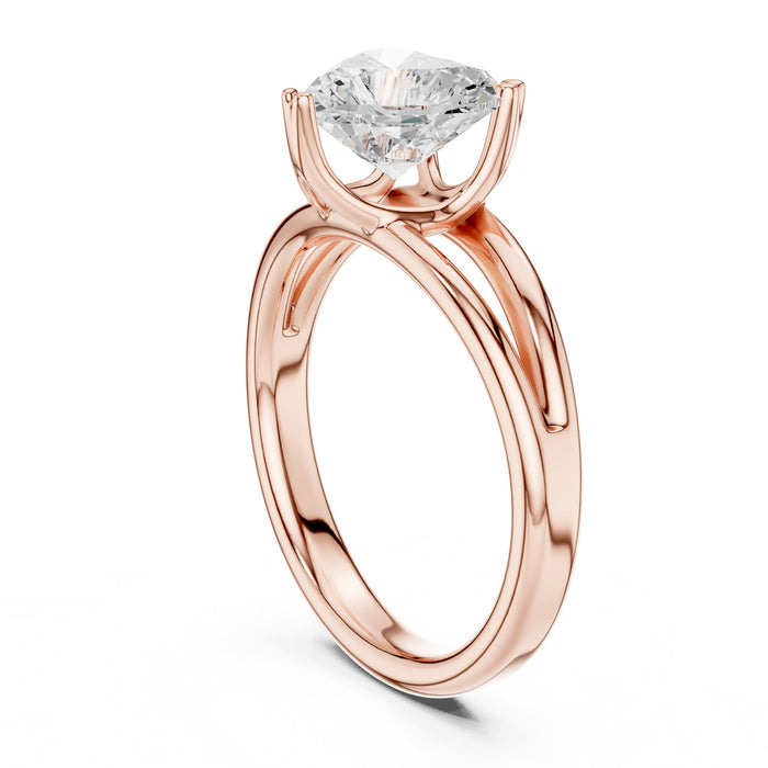 Heart Lab Grown Diamond Split-Shank Engagement Ring yellow gold video