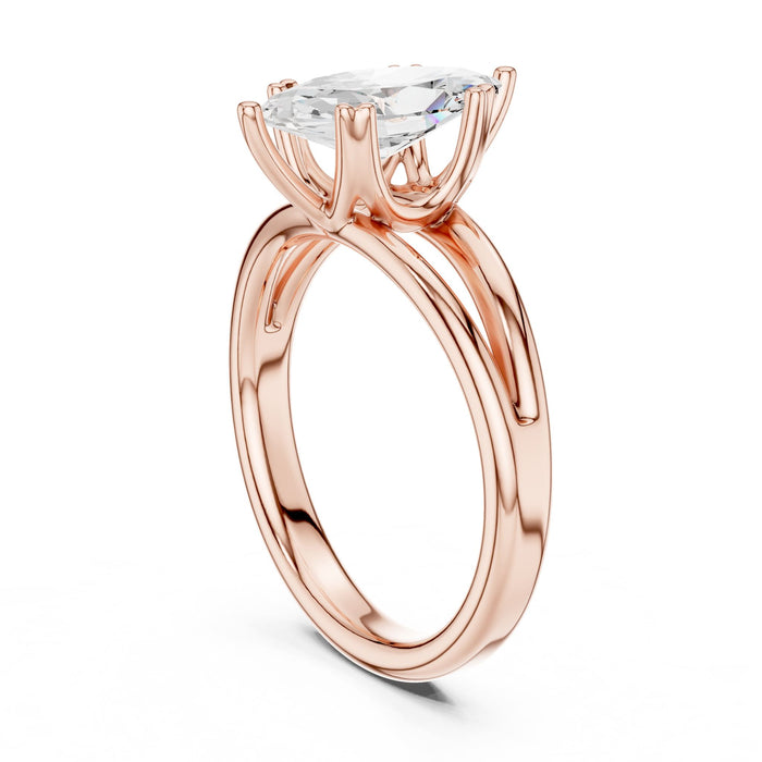 Marquise Lab Grown Diamond Solitaire Engagement Ring yellow gold video