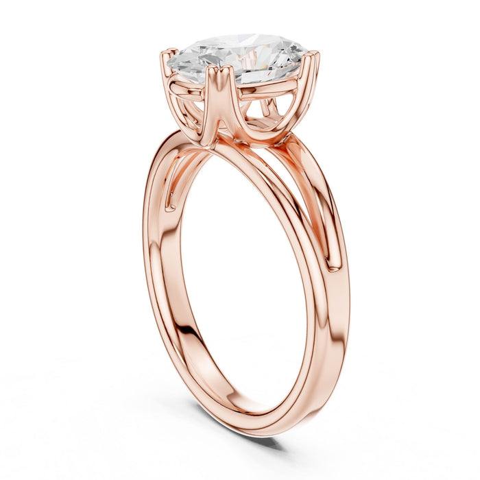 Oval Lab Grown Diamond Solitaire Engagement Ring yellow gold video