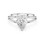 Pear Lab Grown Diamond Solitaire Engagement Ring