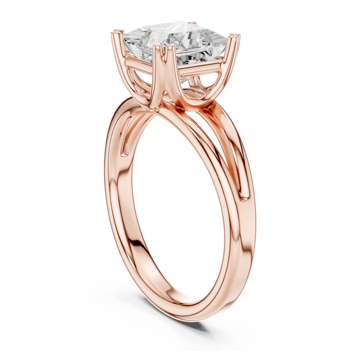 Princess Lab Grown Diamond Solitaire Engagement Ring yellow gold video