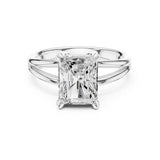 Radiant Lab Grown Diamond Cathedral Engagement Ring