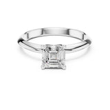 Asscher Lab Grown Diamond Solitaire Engagement Ring