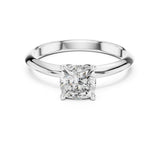 Cushion Lab Grown Diamond Solitaire Engagement Ring