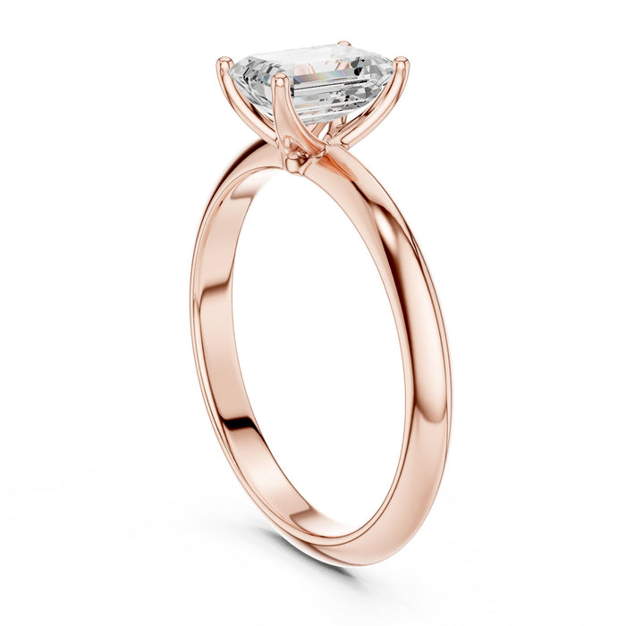 Emerald Lab Grown Diamond Solitaire Engagement Ring yellow gold video
