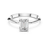 Emerald Lab Grown Diamond Solitaire Engagement Ring