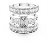 Emerald Lab Grown Diamond Three-Stone Engagement Ring