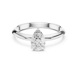 Pear Lab Grown Diamond Solitaire Engagement Ring