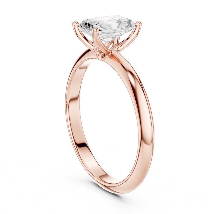 Radiant Lab Grown Diamond Solitaire Engagement Ring yellow gold video
