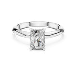 Radiant Lab Grown Diamond Solitaire Engagement Ring