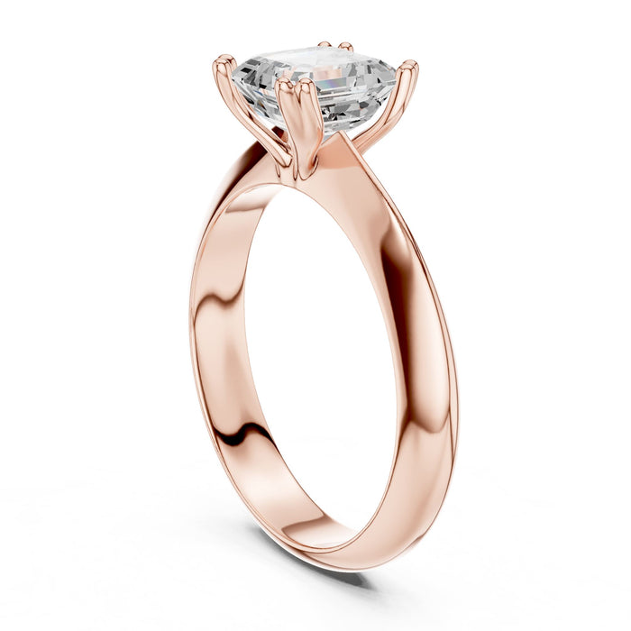 Asscher Lab Grown Diamond Solitaire Engagement Ring yellow gold video