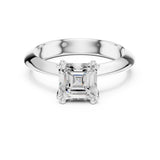 Asscher Lab Grown Diamond Solitaire Engagement Ring