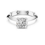 Cushion Lab Grown Diamond Solitaire Engagement Ring