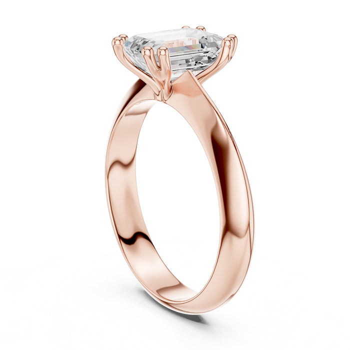 Emerald Lab Grown Diamond Solitaire Engagement Ring yellow gold video