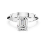 Emerald Lab Grown Diamond Solitaire Engagement Ring