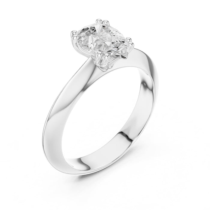 Pear Lab Grown Diamond Solitaire Engagement Ring rose gold video