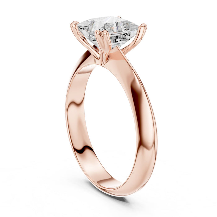 Princess Lab Grown Diamond Solitaire Engagement Ring yellow gold video