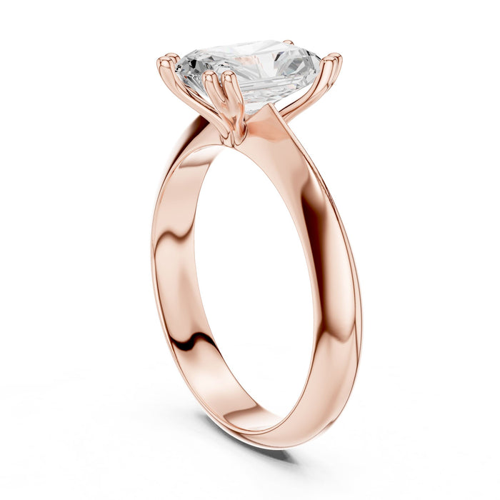 Radiant Lab Grown Diamond Solitaire Engagement Ring yellow gold video